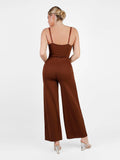 Popilush? Built-In Shapewear Lace  Thong Bodysuit Or Wide-Leg Jumpsuit Or Maxi Dress