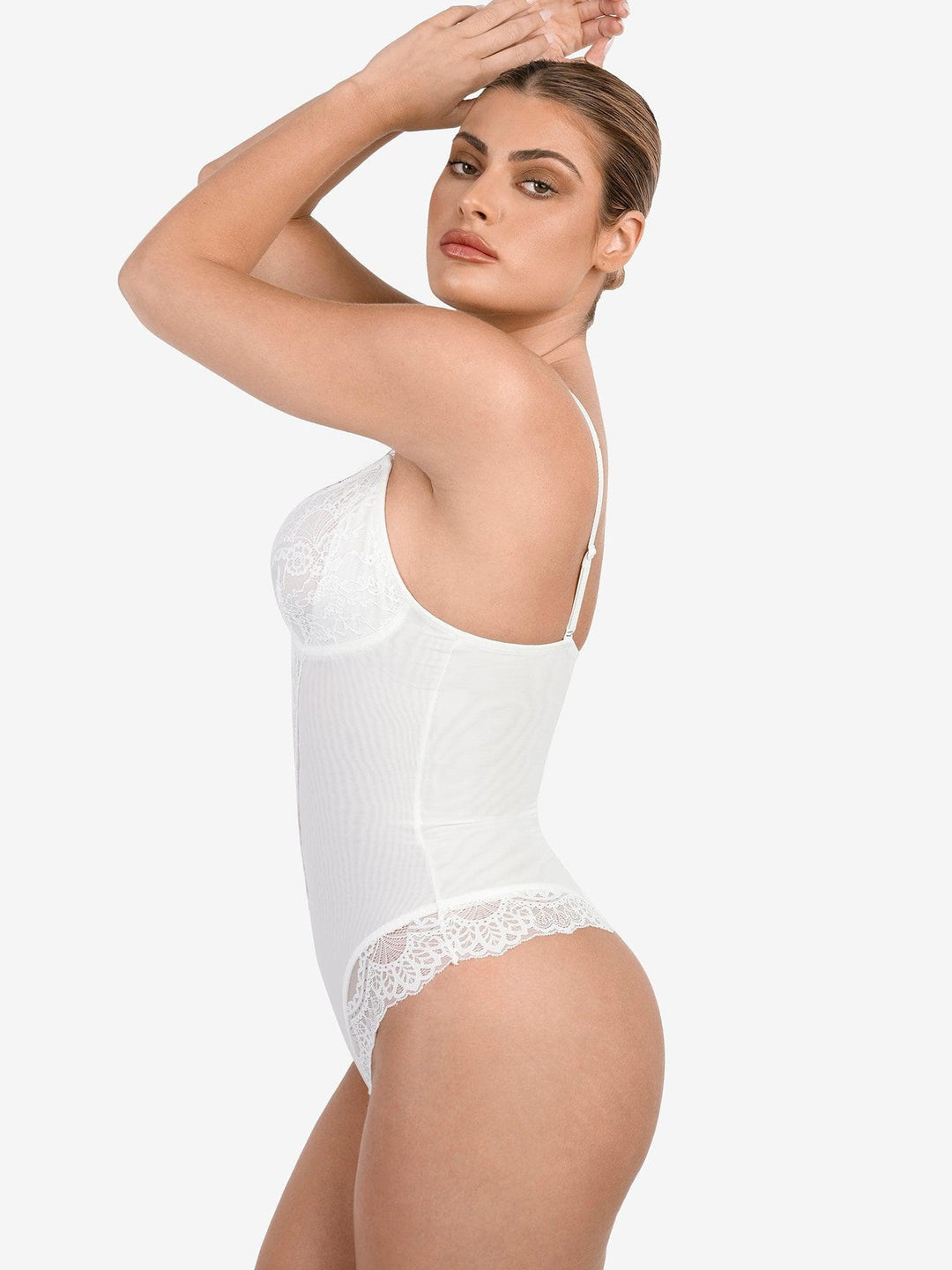 Popilush? Built-In Shapewear Lace  Thong Bodysuit Or Wide-Leg Jumpsuit Or Maxi Dress