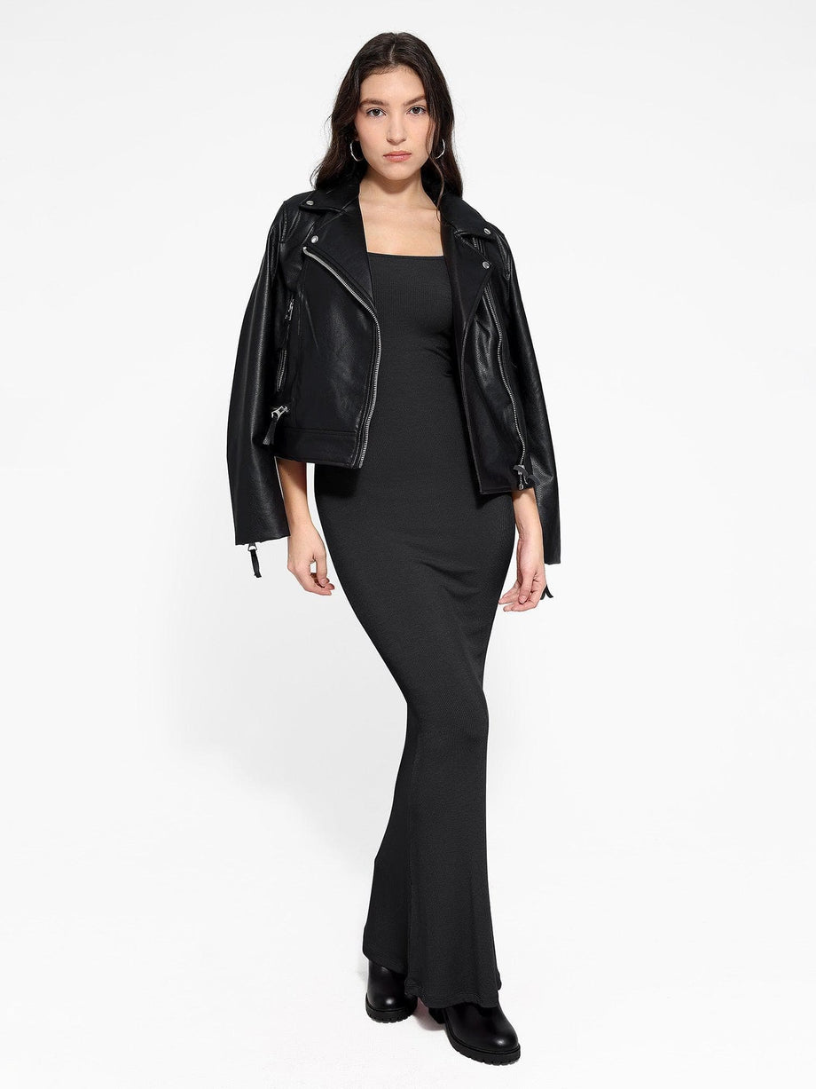 Womens Solid Color Body Shaping Maxi Dress With Built In Shaper Elegant  Long Sleeved Bodycon Maxi Dress Casual Style #230824 From Buyocean01, $50.2