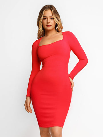Bodycon Dresses for Women Spaghetti Strap Backless Built in Shapewear  Sleeveless Solid Casual Long Dress
