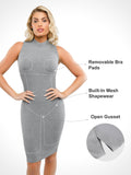 Popilush? Built-In Shapewear Mock Neck Modal Dresses