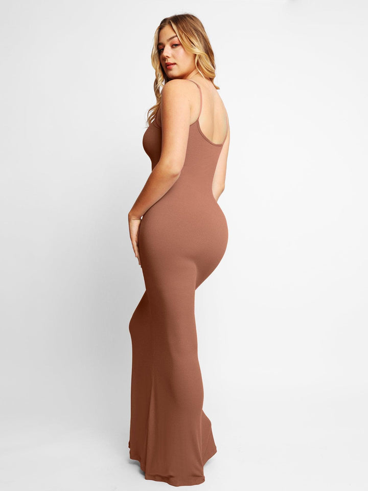 Popilush Bodycon Dress Built-in Shapewear Modal Soft Lounge Dresses