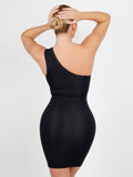 Popilush® Built-In Shapewear One Shoulder Cutout Mini Dress