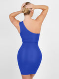 Popilush® Built-In Shapewear One Shoulder Cutout Mini Dress