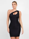 Popilush® Built-In Shapewear One Shoulder Cutout Mini Dress