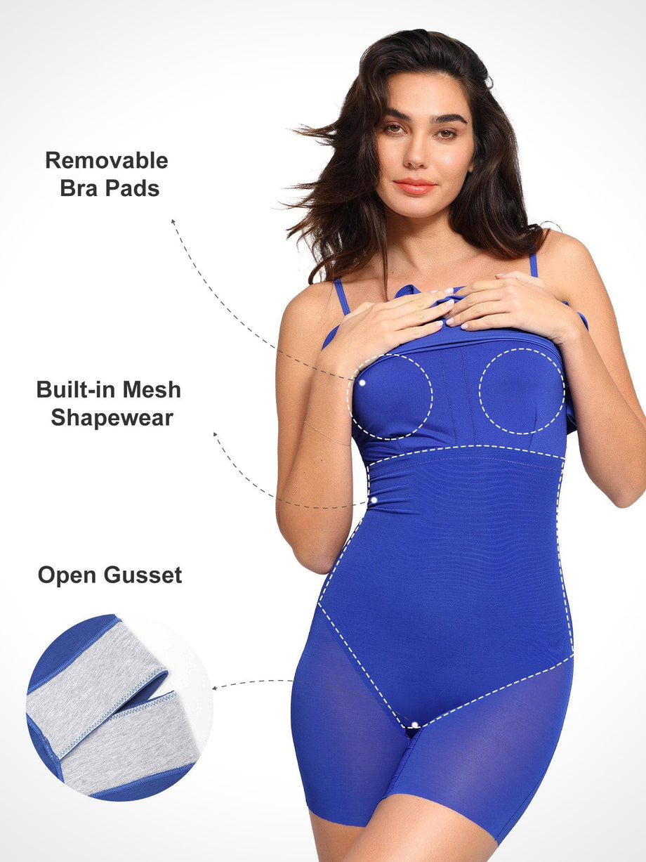 Shop Body Shaper Mesh Detail Dress Online