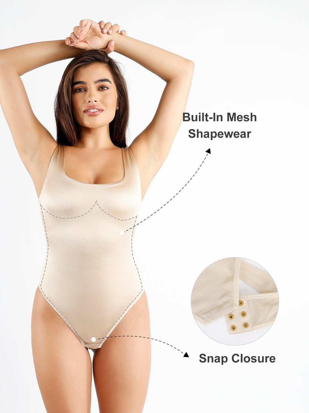 Popilush? Built-In Shapewear Shine Dress Or Bodysuit