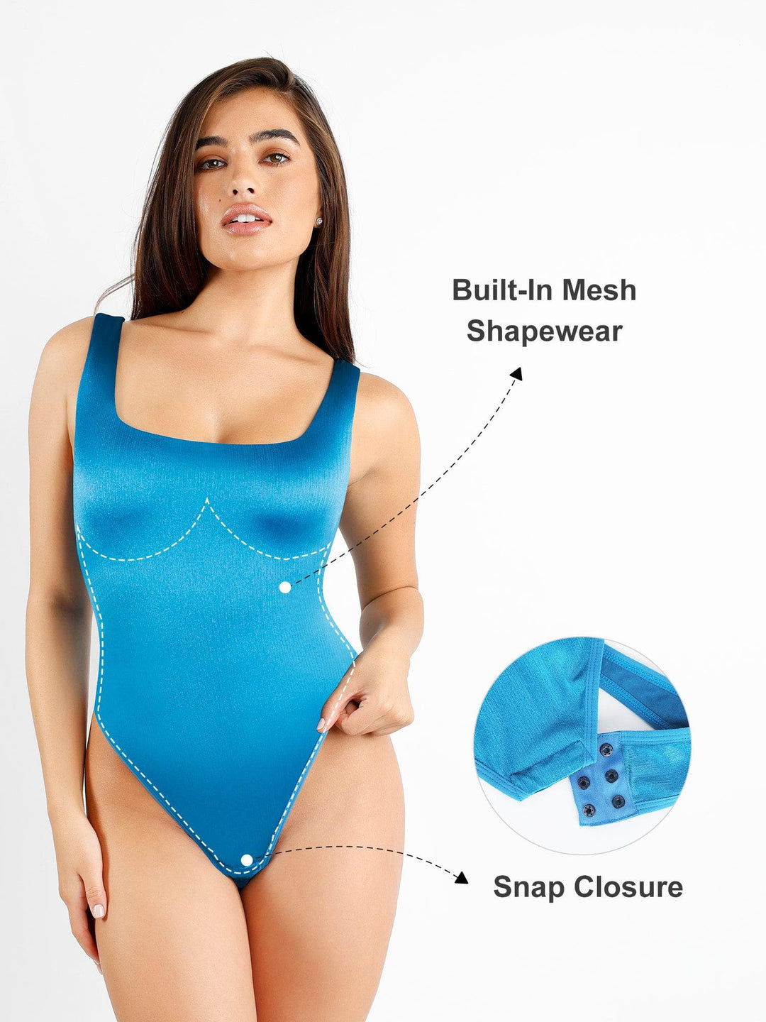 Popilush? Built-In Shapewear Shine Dress Or Bodysuit