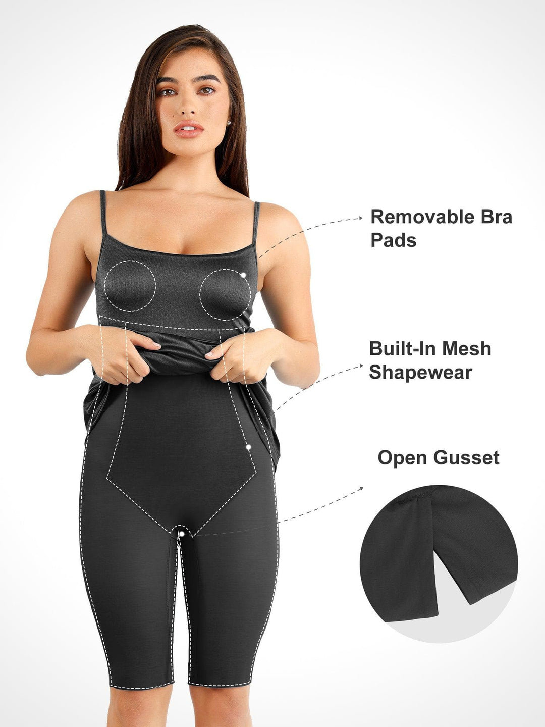 Popilush? Built-In Shapewear Shine Dress Or Bodysuit