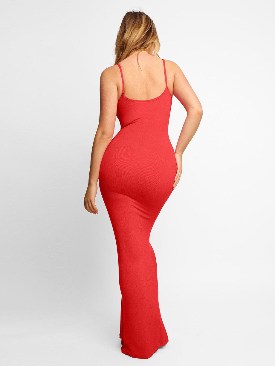 Best Deal for GIANTHONG Dress with Built In Shapewear Red and Black