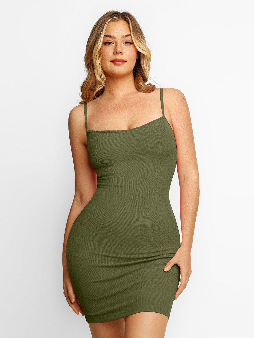 Popilush Shaping Slip Dress Built-In Shapewear Slip Mini Lounge Dress