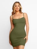 Popilush Shaping Slip Dress Built-In Shapewear Slip Mini Lounge Dress