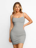 Popilush Shaping Slip Dress Soft Modal Lounge Mini Built-In Shaping Slip Dress