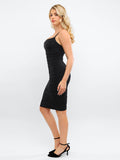 Popilush® Built-In Shapewear Slip Ruched Midi Dress