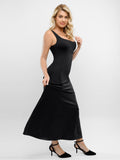 Popilush® Built-In Shapewear Square Neck Sleeveless Maxi Dress