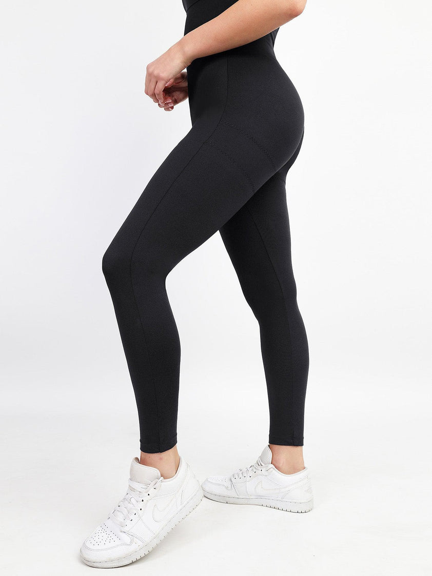 Built-In Shapewear Thigh Slimming Workout Jumpsuit | Popilush