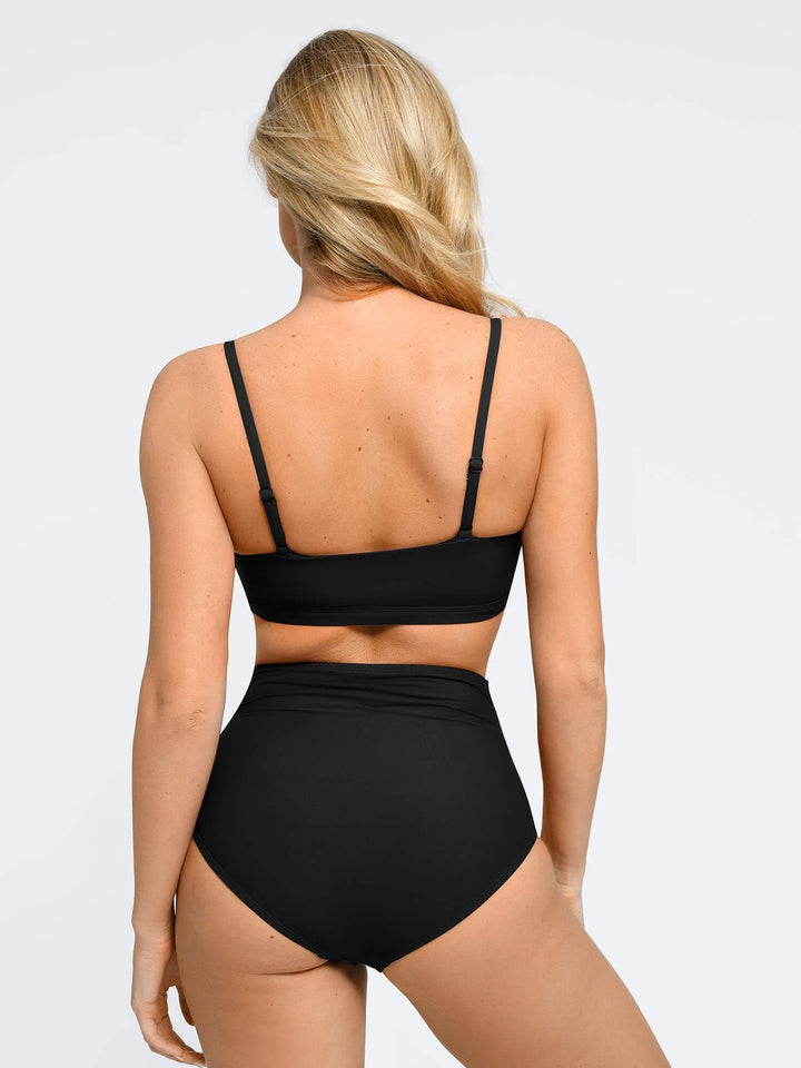 Popilush® One-Piece Shapewear Swimsuit  Or Ruched Bikini Set