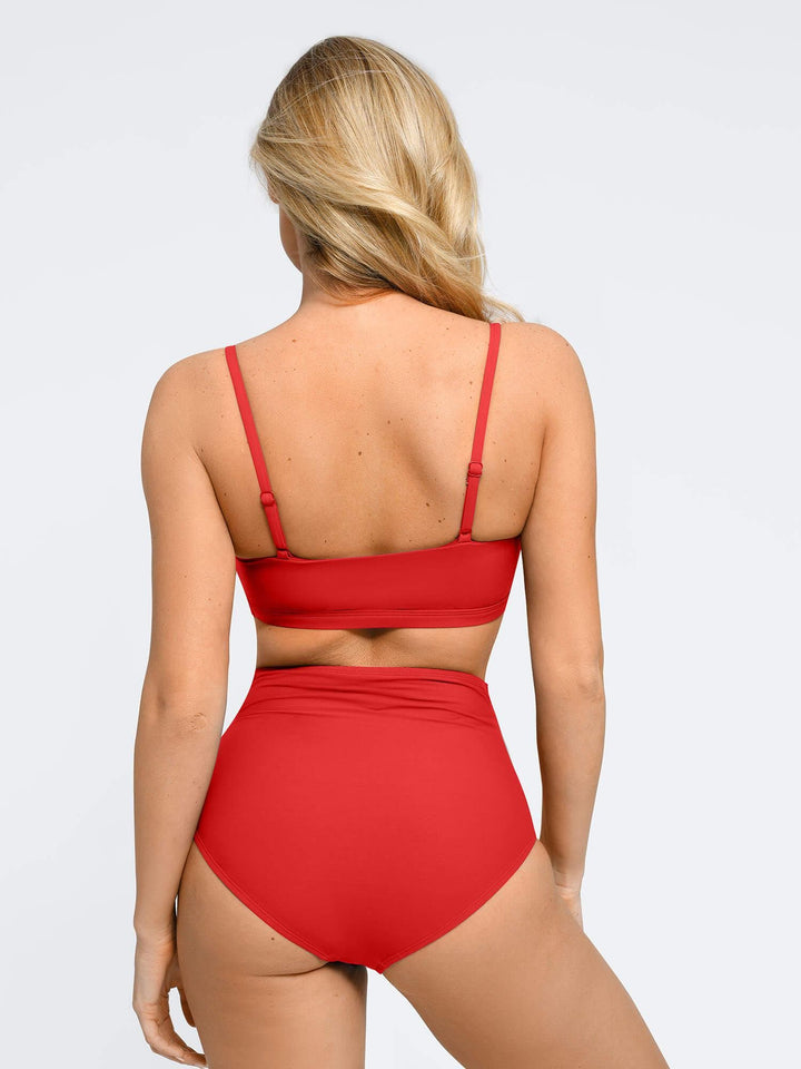 Popilush® One-Piece Shapewear Swimsuit  Or Ruched Bikini Set