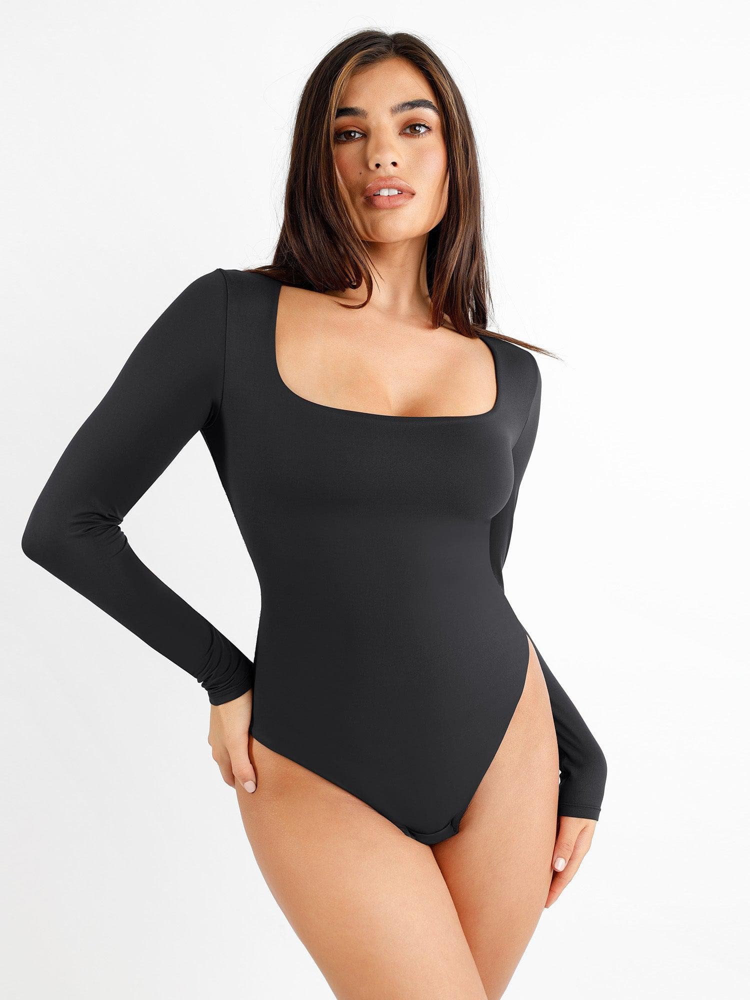 Women's Long-Sleeve Seamless Bodysuit