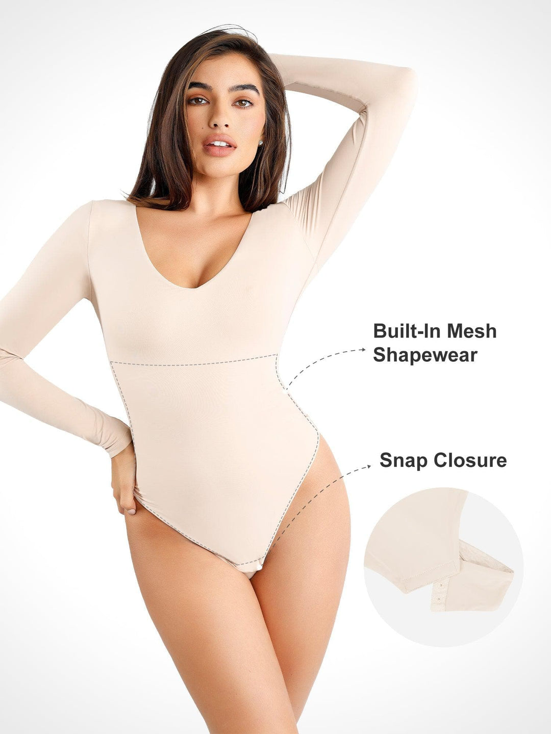 Popilush? CloudSense Seamless Long-Sleeve Bodysuits