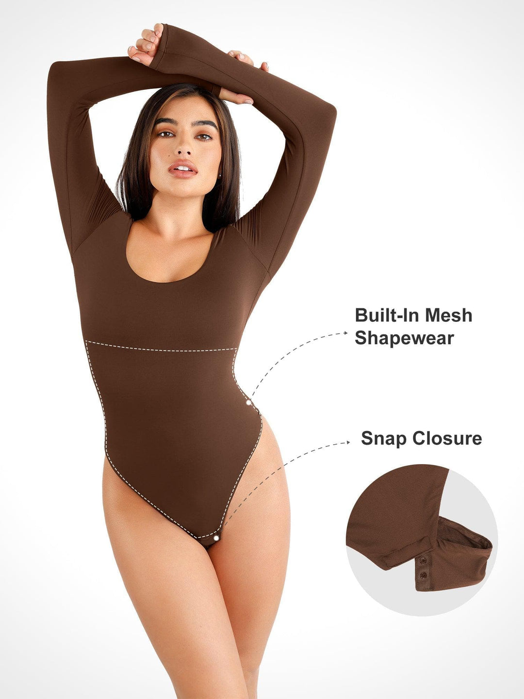 Popilush? CloudSense Seamless Long-Sleeve Bodysuits