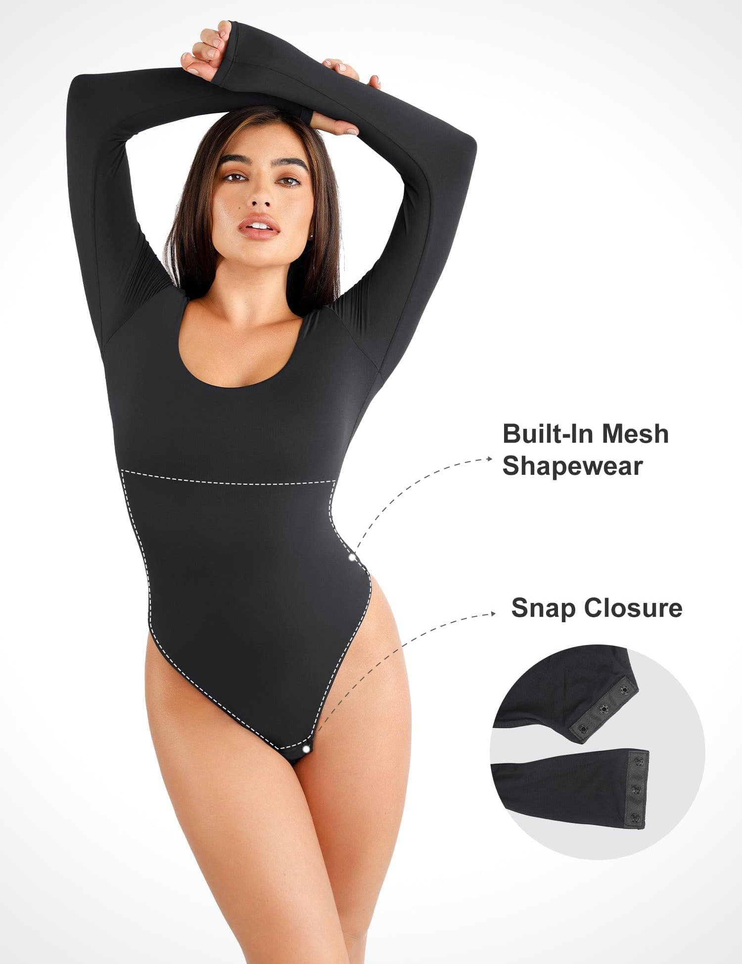 Popilush? CloudSense Seamless Long-Sleeve Bodysuits