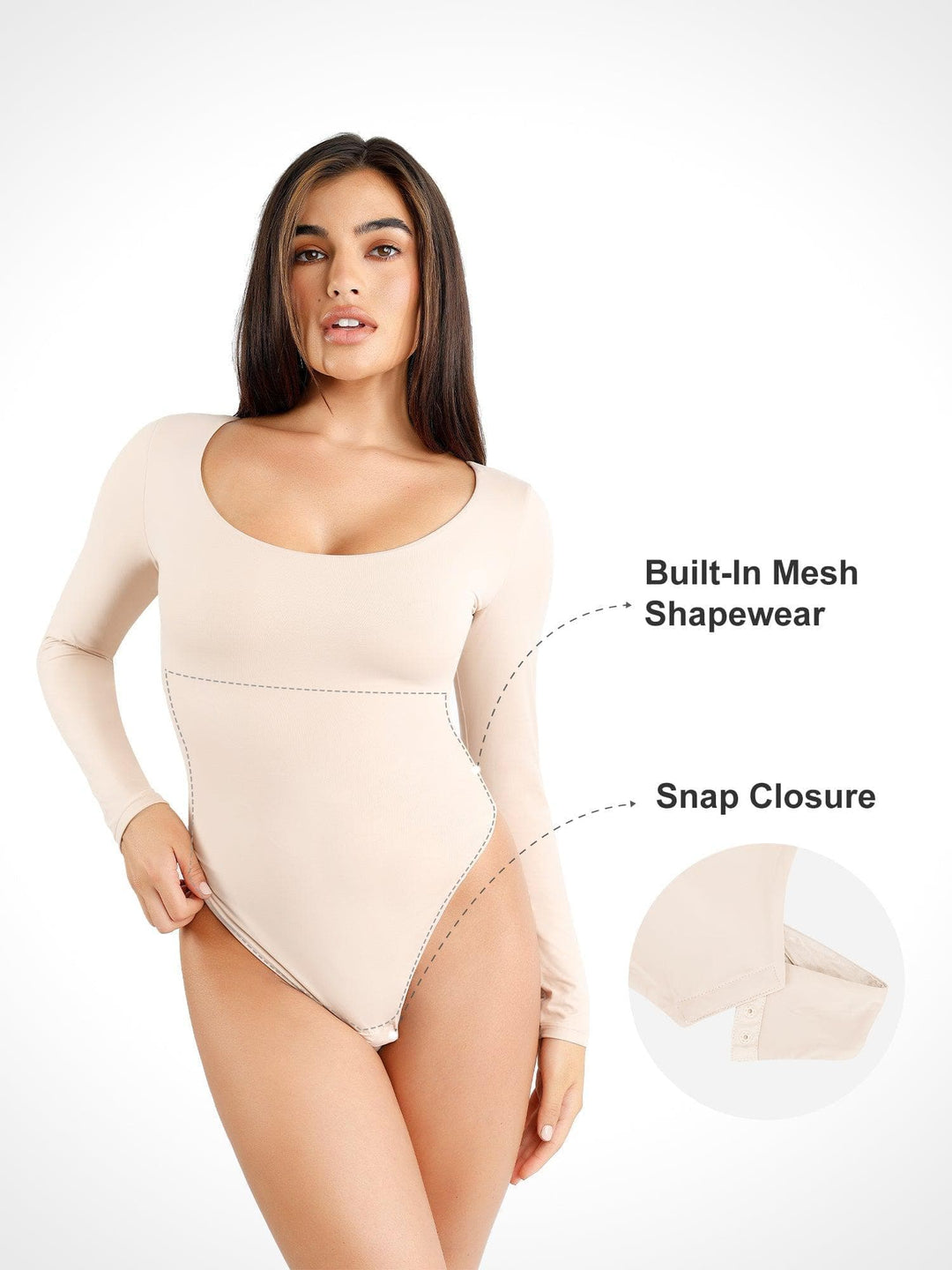 Popilush? CloudSense Seamless Long-Sleeve Bodysuits