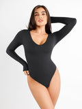 Popilush® Tops Body Shaper Winter Black / S Popilush Seamless V-Neck Long-Sleeve Bodysuit