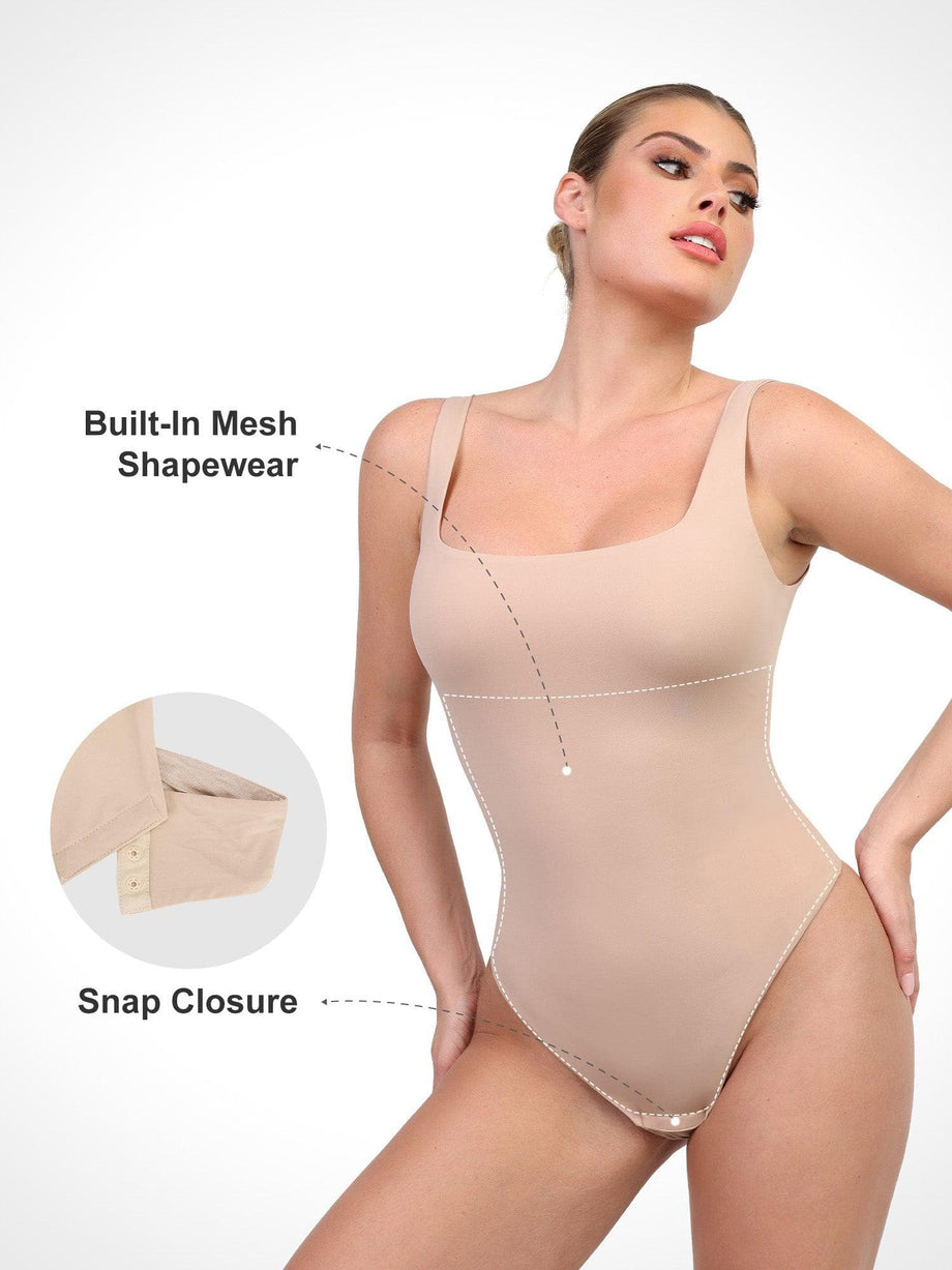 006 Seamless Tank Top Thong Body for Belly Compression – Shop