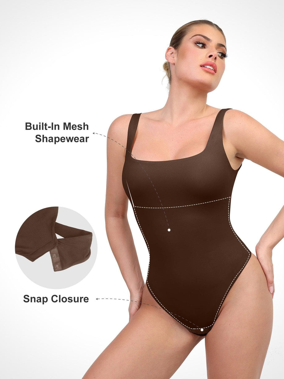 Bodysuit for Women Tummy Control Shapewear Thong Shaping Tank Top