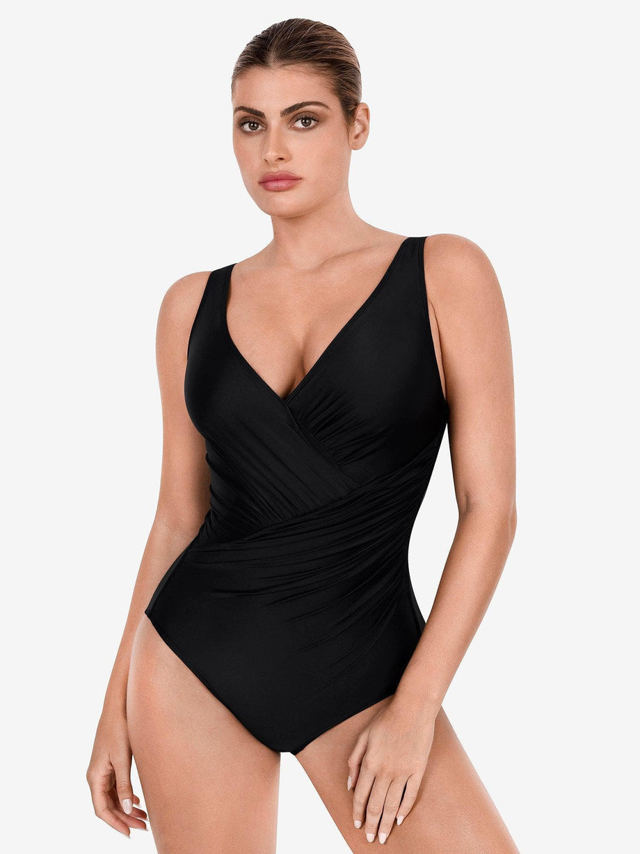 Buy Black High Neck Tummy Control Shaping Swimsuit from Next Ireland