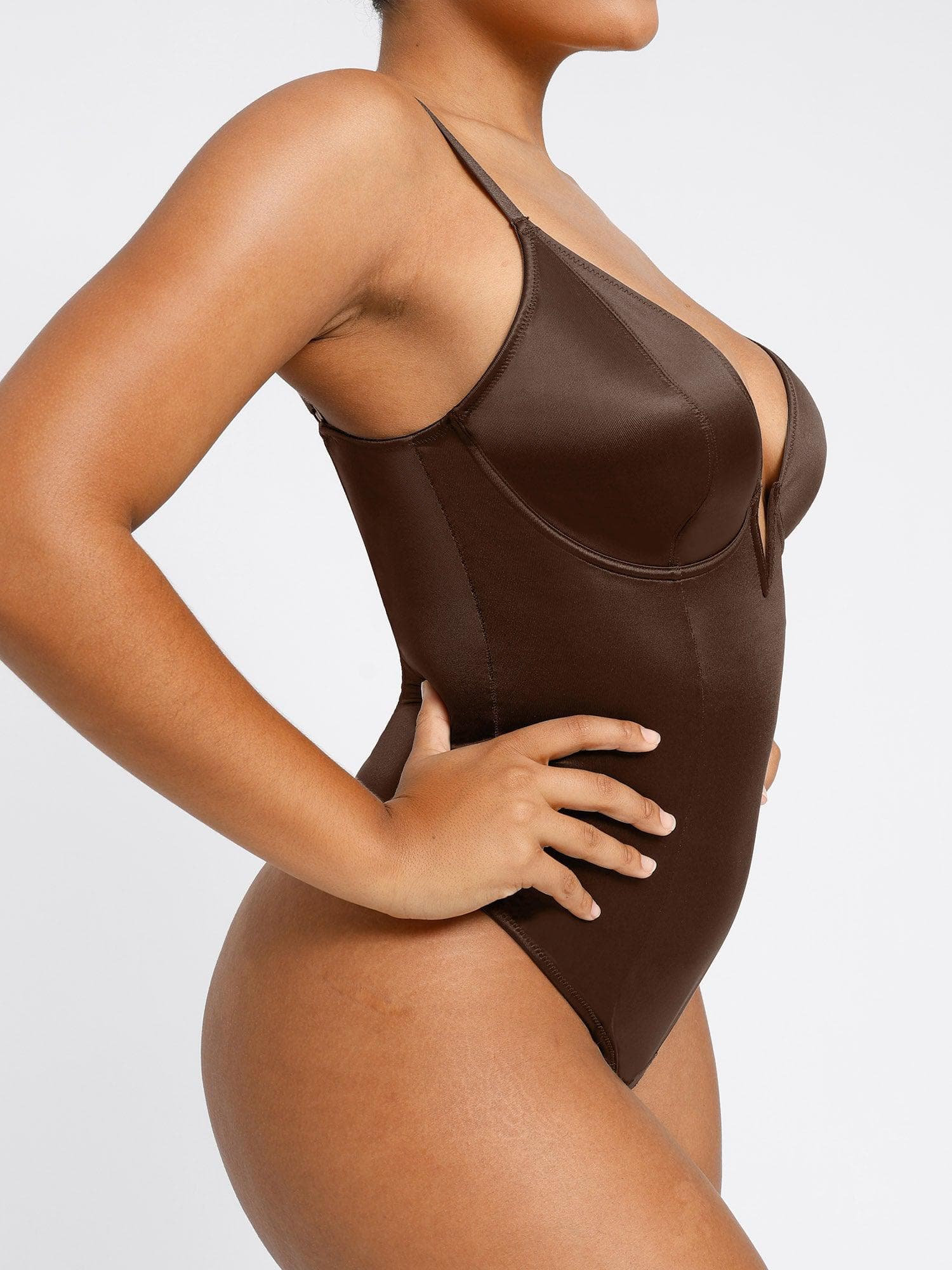 Thong Bodysuit for Women Tummy Control Mock Turtle Neck Body Shaper T Shirt  Body Suit Tops (Color : D, Size : Medium)