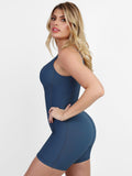 Popilush® Body Shaper Jumpsuit Tank Denim Denim One Piece Shapewear Romper