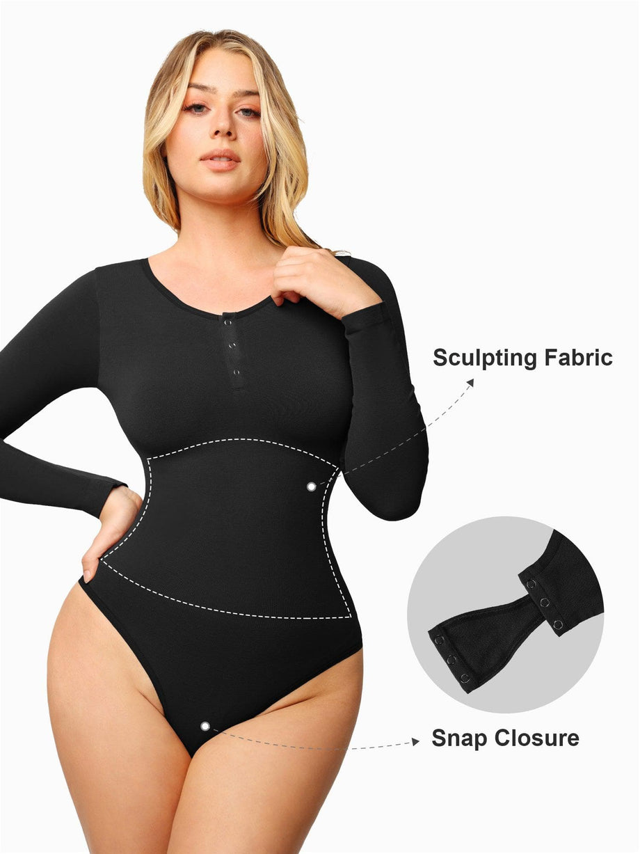 OutTop Seamless Long Sleeve Bodysuit for Women Tummys Control  Shapewear Sculpting Body Shaper Slim Leotard Shirts Top : Clothing, Shoes &  Jewelry