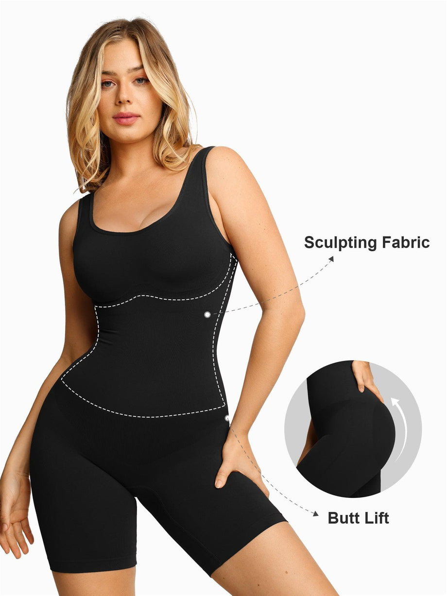 Women's Seamless Body Shaper Short Sleeve Bodysuit With Tummy Control And  Butt Lifter