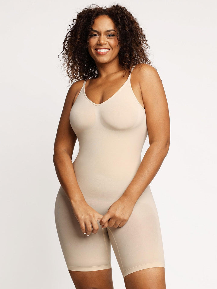 Popilush® Mid-Thigh Body Shaper Jumpsuit Full Confidence Slimming Bodysuits