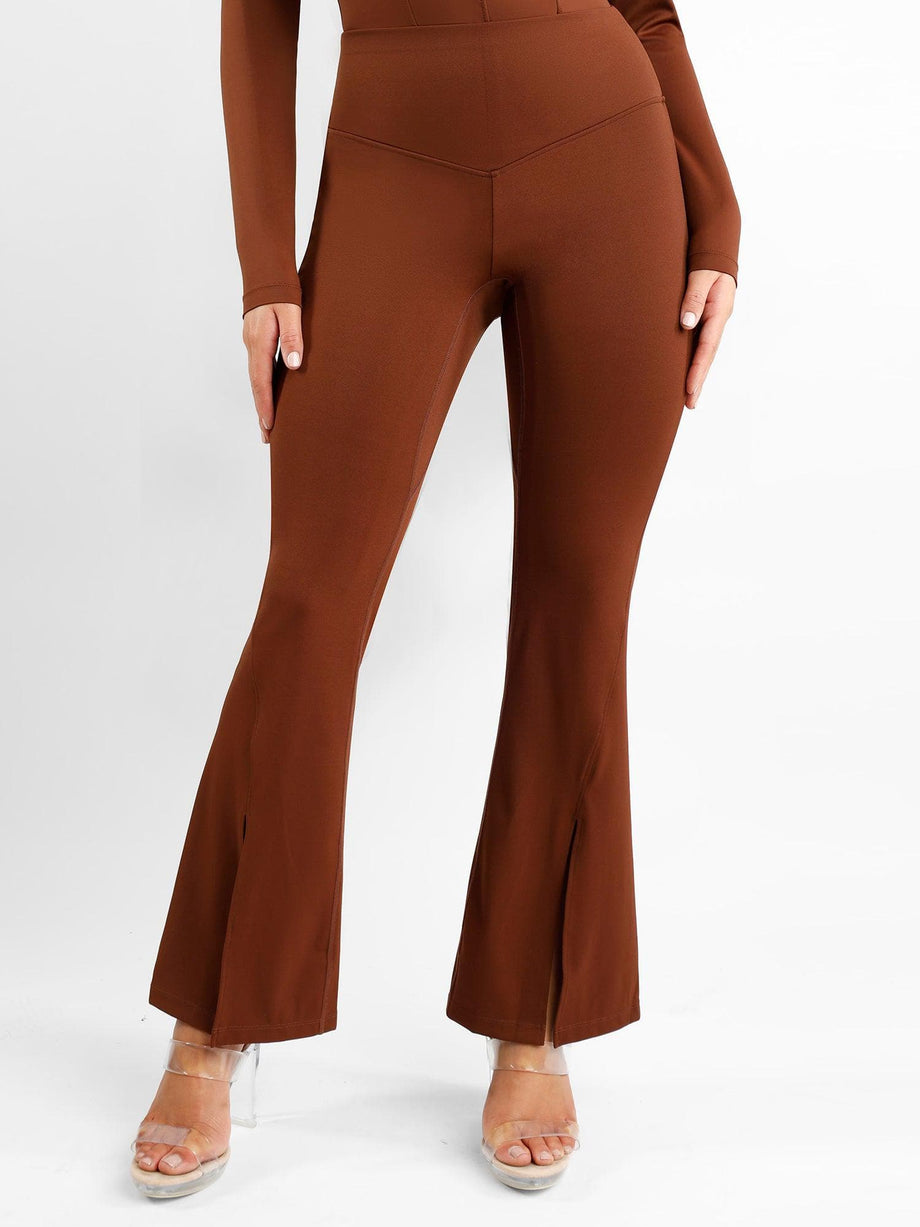 New style Tummy Control Flared Trousers for Women High Waisted