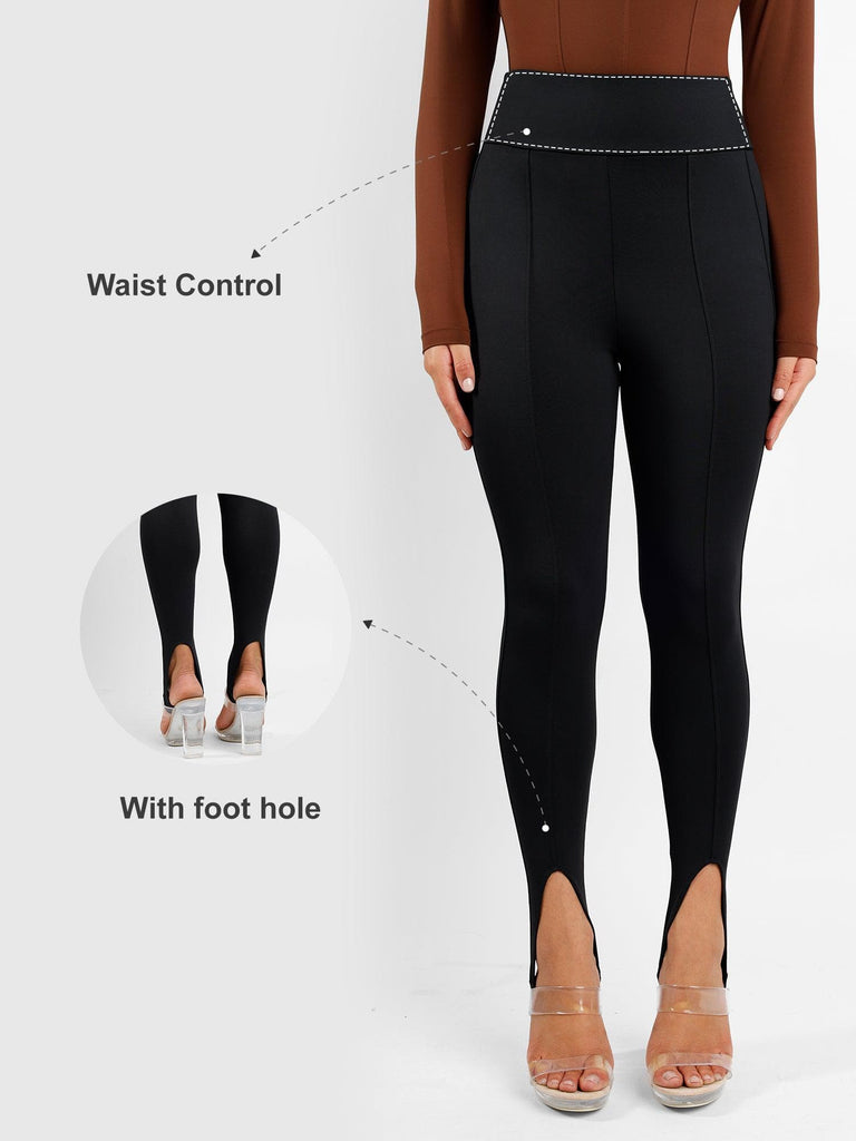 High Waist Active Stretch Faux Leather Leggings