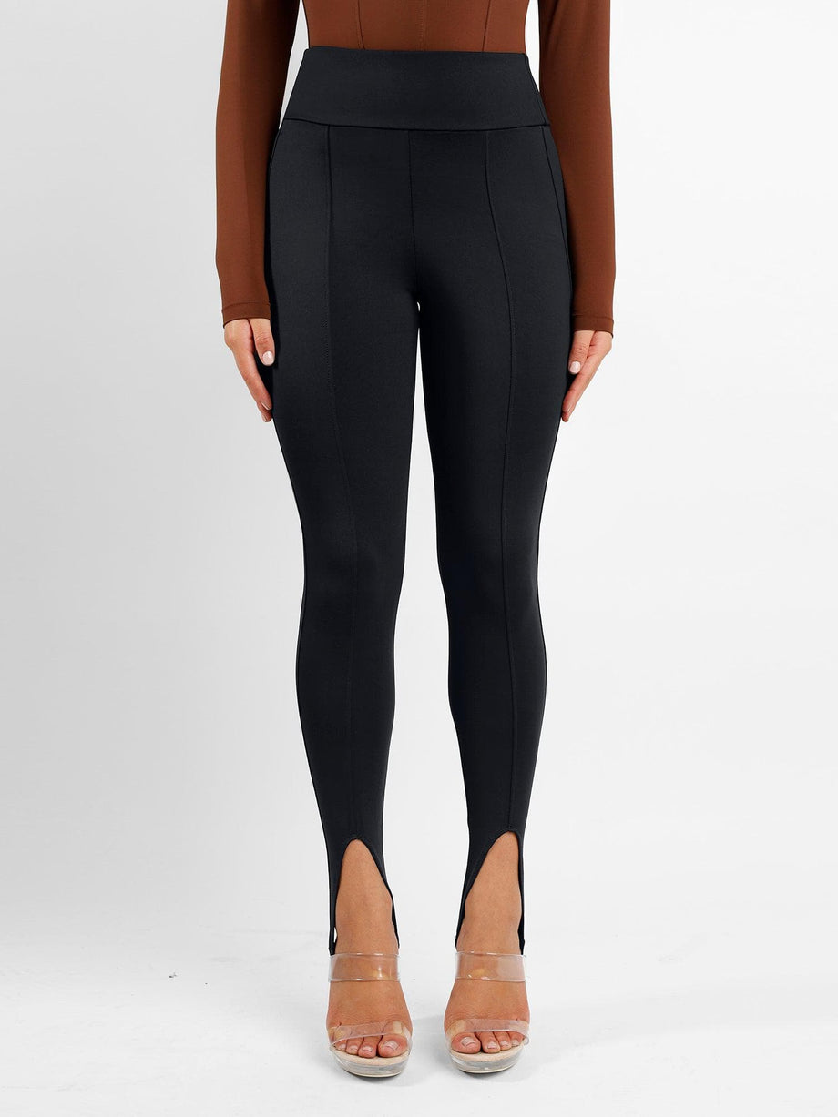 High-rise stretch-jersey leggings in black - Vince