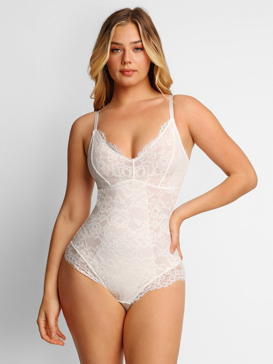 Lace Bodysuit for Women Tummy Control Shapewear Sexy Deep V Neck Thong  Bodysuit Tops Slim Body Shaper Jumpsuits (Color : 1N5359B (24V), Size :  Medium) : : Clothing, Shoes & Accessories