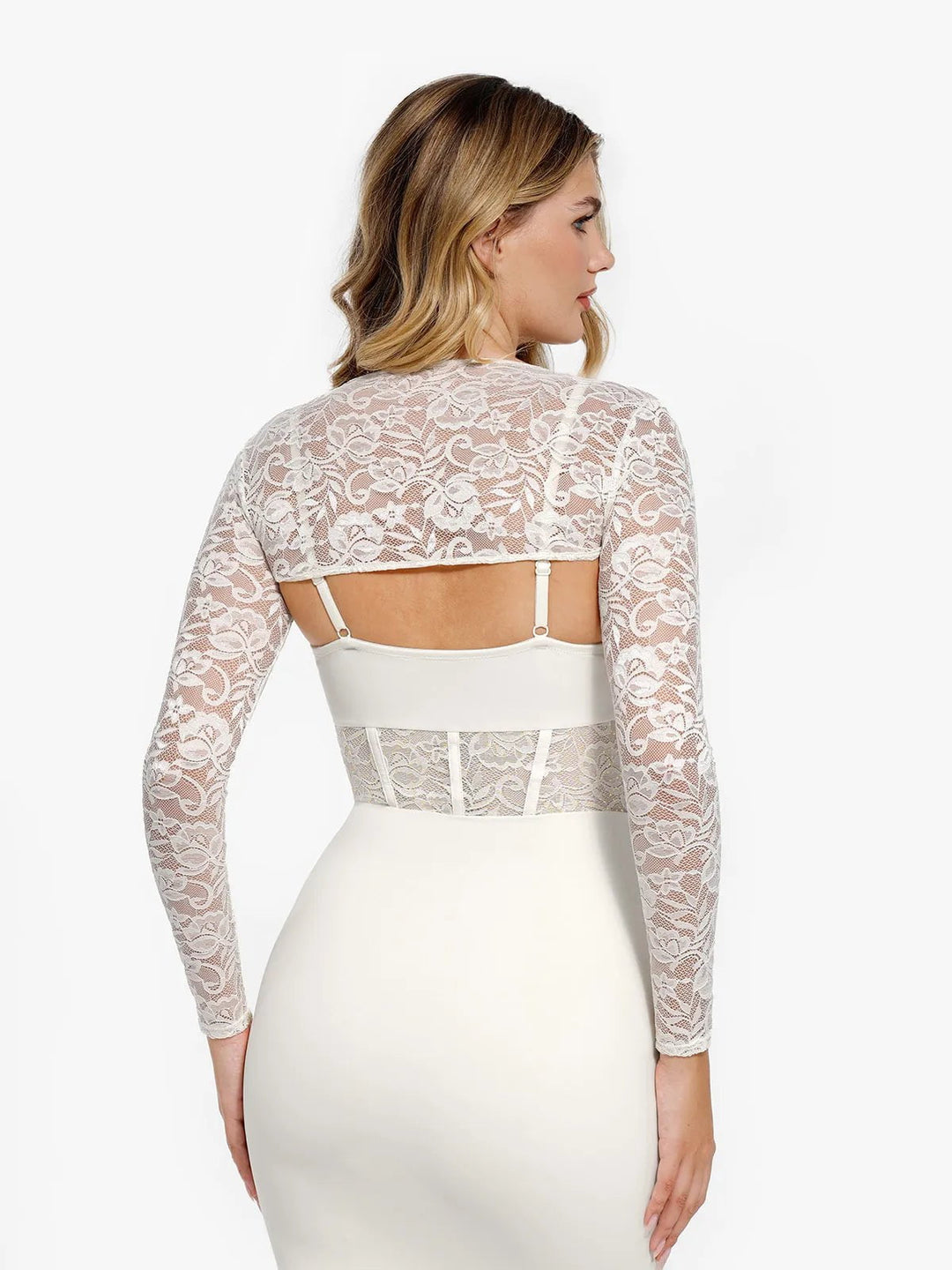 Popilush® Long Sleeve Lace Shrug