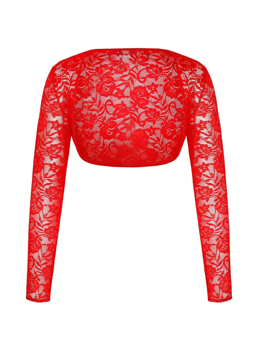 Popilush® Red / XS Long Sleeve Lace Shrug