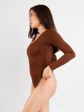 Popilush® Long Sleeve Shapewear Thong Bodysuit