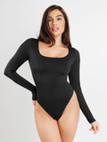 Popilush® Tops Body Shaper Winter Sale Long Sleeve Shapewear Thong Bodysuit