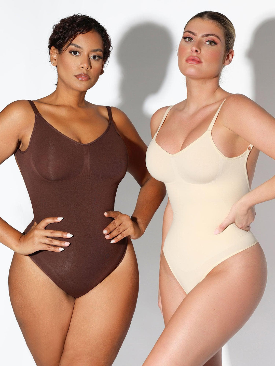 Popilush® Tops Body Shaper Jumpsuit Tank Low Back Thong Slimming Bodysuit