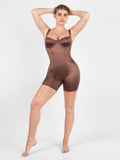 Popilush® Metallic Shiny One Piece Shapewear Mid Thigh Romper