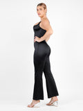 Popilush® Casual Jumpsuit Metallic Shiny One Piece Wide Strap Shapewear Jumpsuit