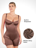 Popilush Shaper & Dress Tummy Control Metallic Shiny Shapewear Romper Or Dress Or Jumpsuit