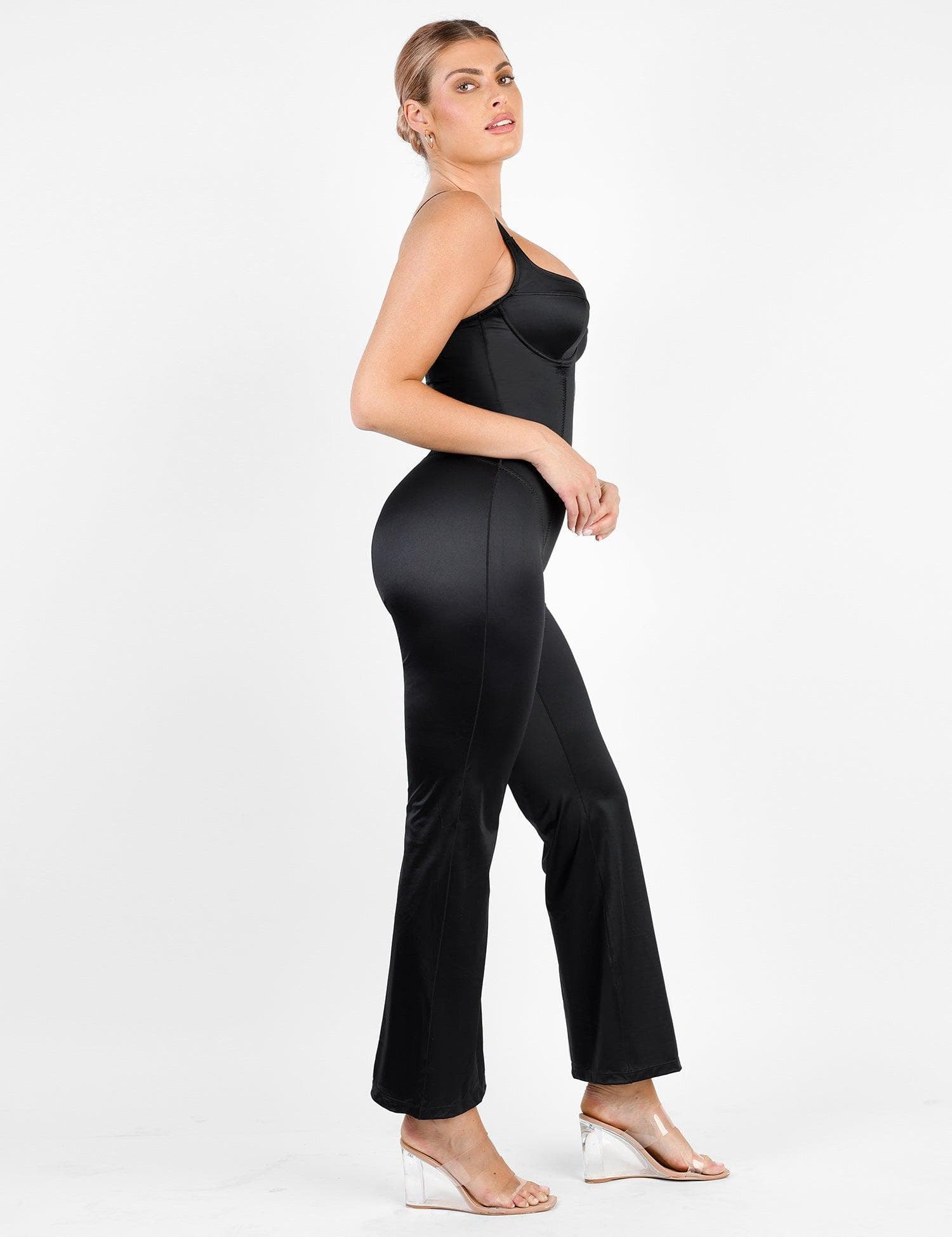 Popilush Shaper & Dress Tummy Control Metallic Shiny Shapewear Romper Or Dress Or Jumpsuit