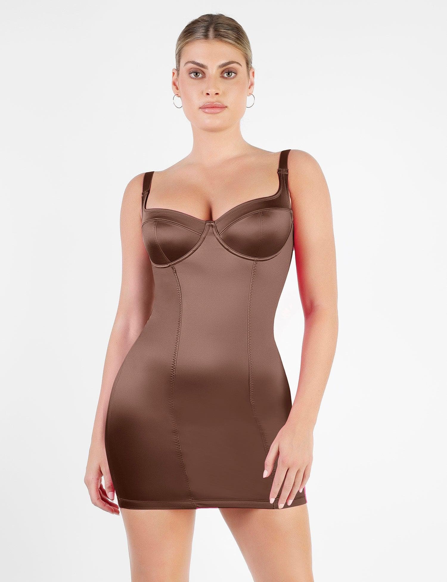 Popilush Shaper & Dress Tummy Control Metallic Shiny Shapewear Romper Or Dress Or Jumpsuit